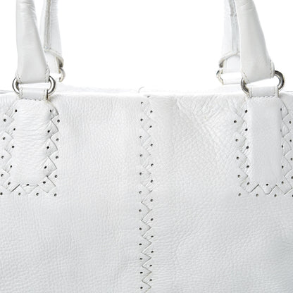 Bottega Veneta Cervo Deerskin Intrecciato Satchel White 9 of 24