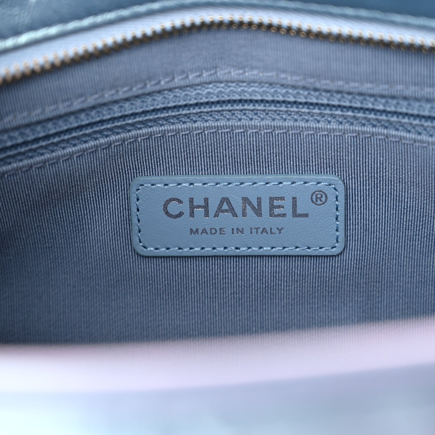 Chanel Iridescent Aged Calfskin Quilted Medium Gabrielle Hobo Blue 6 of 10