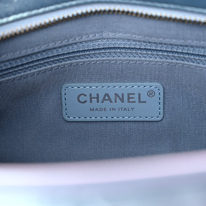 Chanel Iridescent Aged Calfskin Quilted Medium Gabrielle Hobo Blue 6 of 10