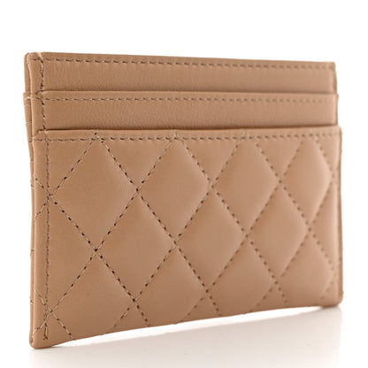 Chanel Lambskin Quilted Boy Card Holder Beige 3 of 8