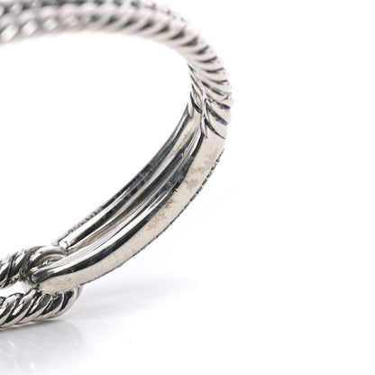 David Yurman Sterling Silver Diamond Pave 10mm Single Loop Labyrinth Bracelet 5 of 5