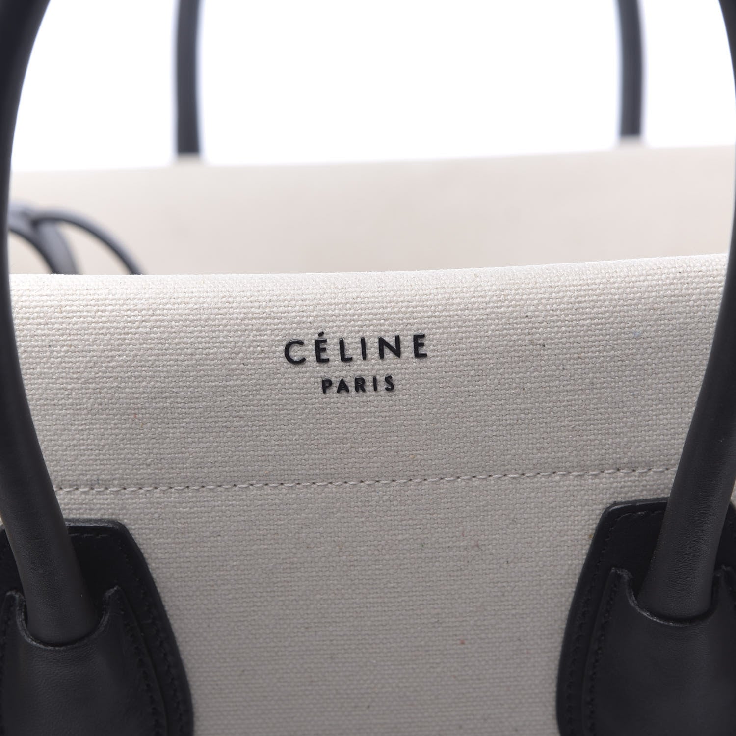 Celine Cotton Canvas Medium Phantom Luggage White 7 of 11