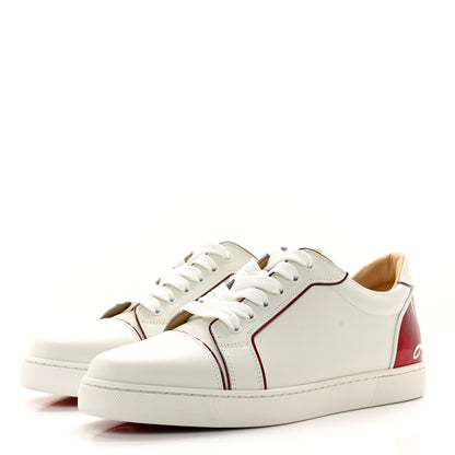 Christian Louboutin Patent Calfskin Womens Fun Vieira Flat Sneakers 40 41 White Loubi 3 of 10