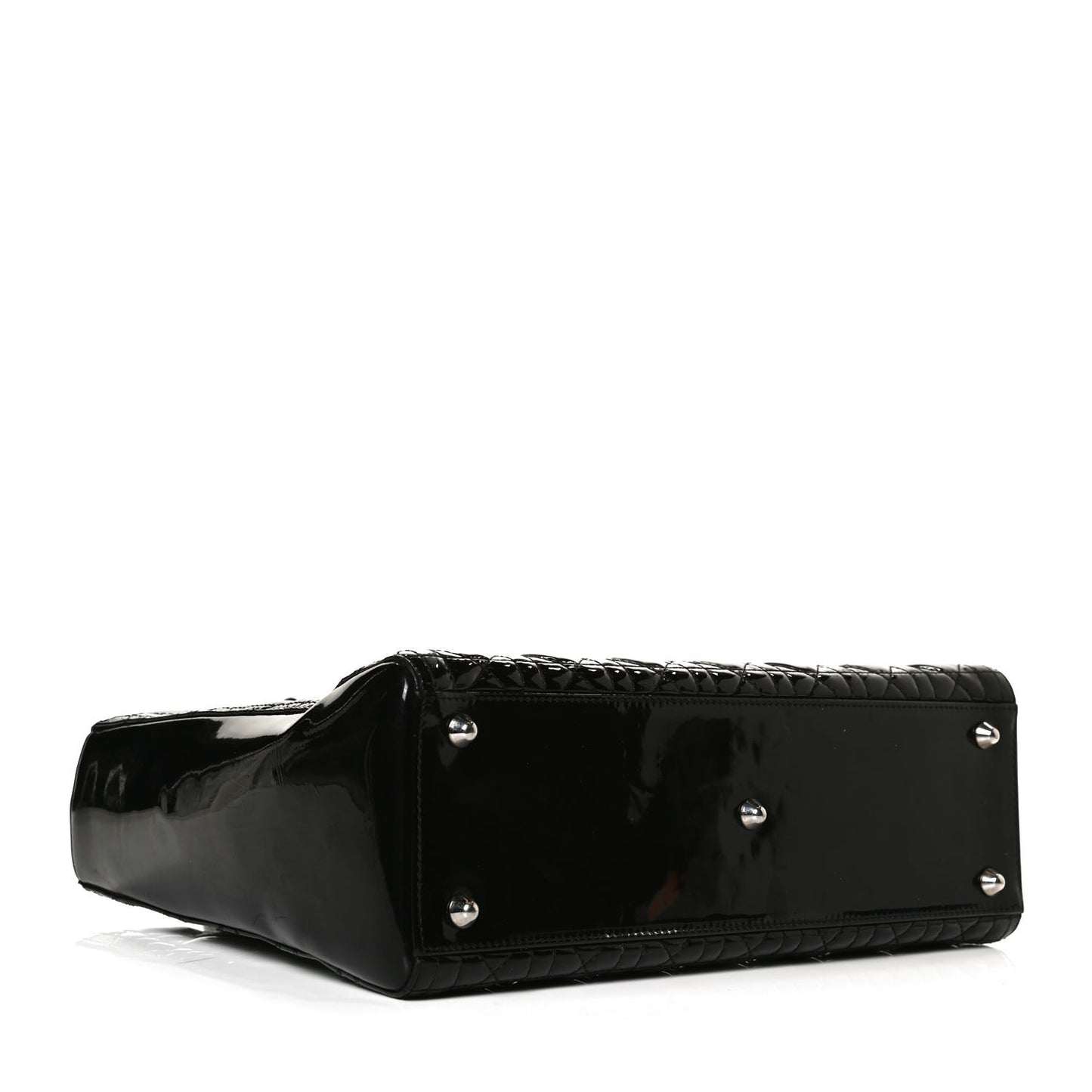 Patent Cannage Large Lady Dior Black