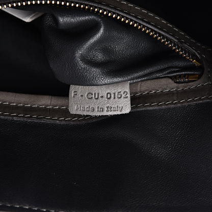 Celine Crocodile Embossed Nubuck Medium Phantom Luggage Grey 6 of 13