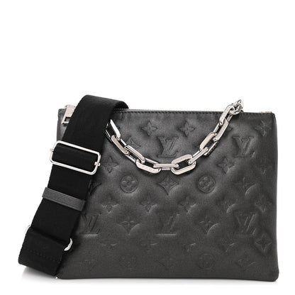 Louis Vuitton Lambskin Embossed Monogram Coussin PM Anthracite 1 of 7