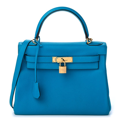 Hermes Togo Kelly Retourne 28 Bleu Zanzibar 1 of 10