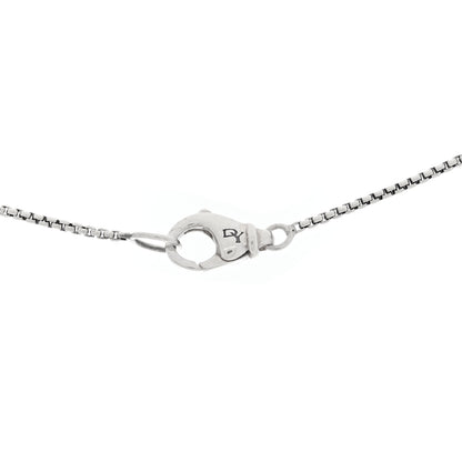 David Yurman 18K Yellow Gold Sterling Silver Diamond Peridot 7mm Chatelaine Bezel Pendant Necklace 4 of 4