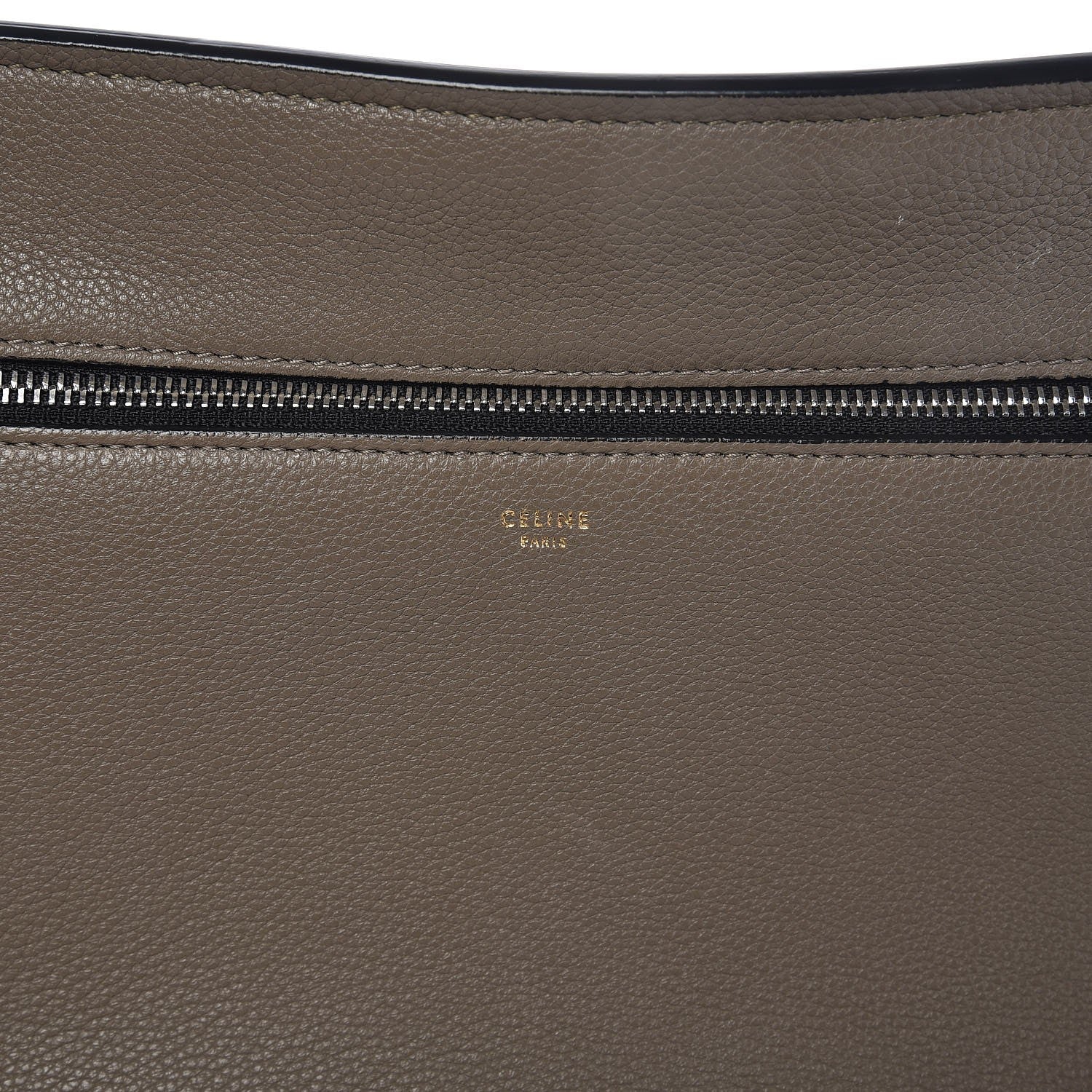 Celine Drummed Calfskin Medium Edge Shoulder Bag Grey 6 of 10