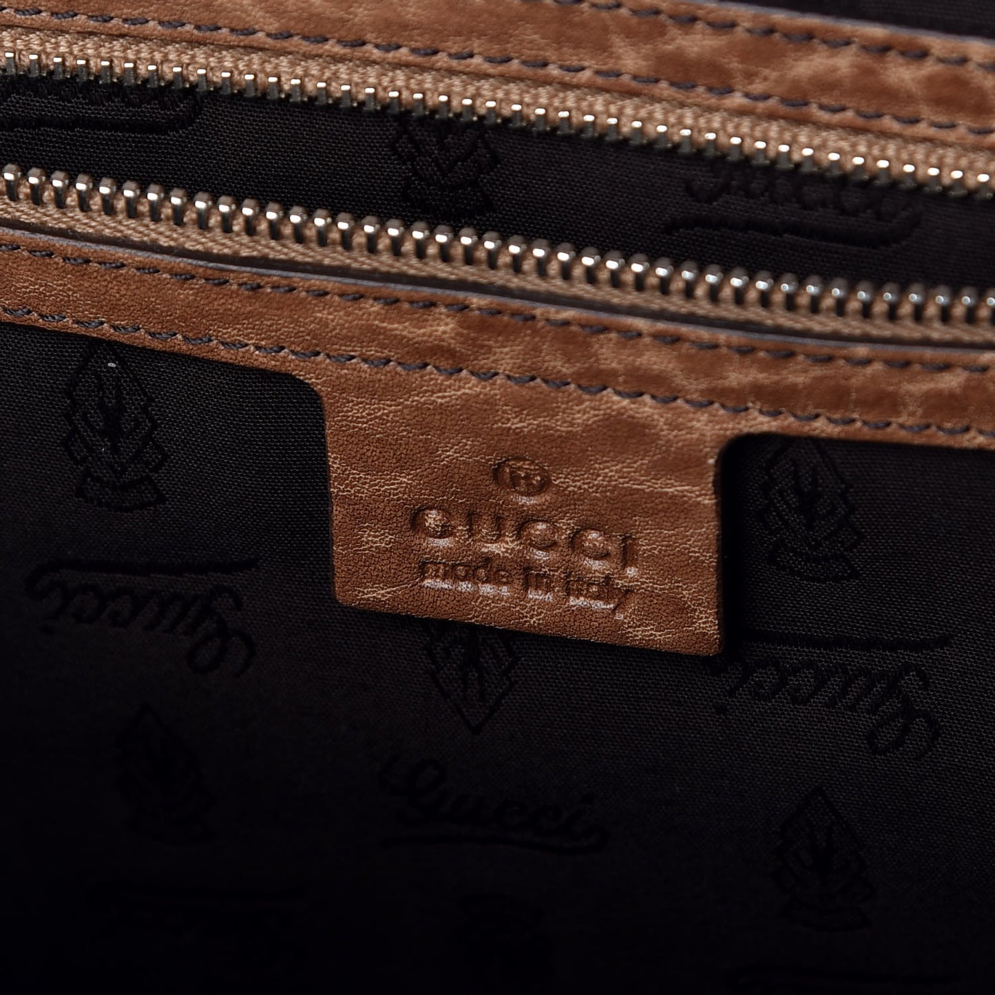 Calfskin Medium Bamboo Bar Tote Bag Brown