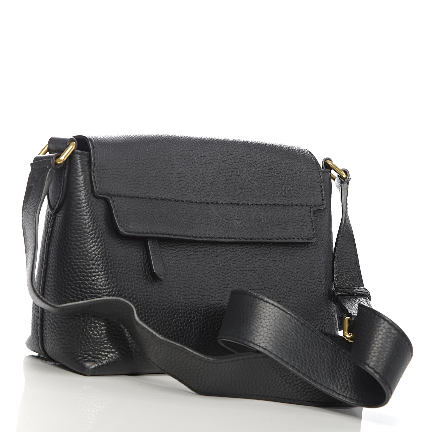 Burberry Grainy Calfskin Embossed Small Messenger Black 3 of 12