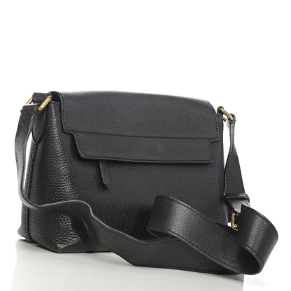 Burberry Grainy Calfskin Embossed Small Messenger Black 3 of 12