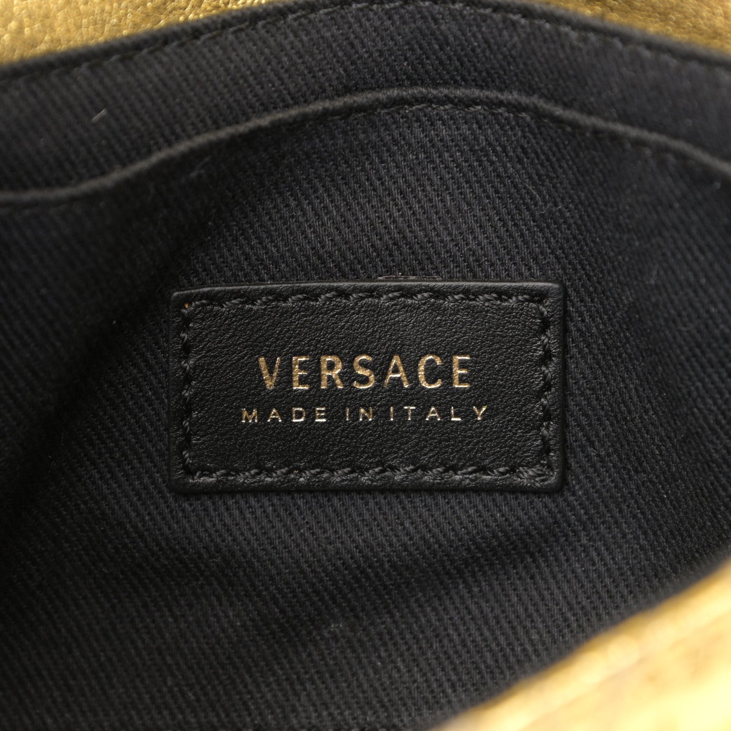 Versace Metallic Nappa Barocco Quilted Medusa Chain Crossbody Gold 9 of 22