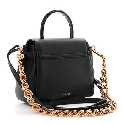 Versace Grained Calfskin Small La Medusa Top Handle Bag Black 4 of 17