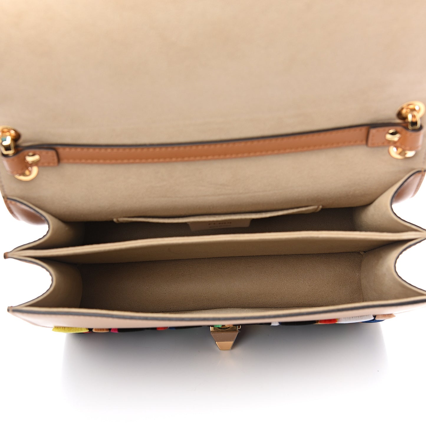 Vitello Liberty Velvet FF Multicolor Kan I Shoulder Bag Multicolor Cuoio