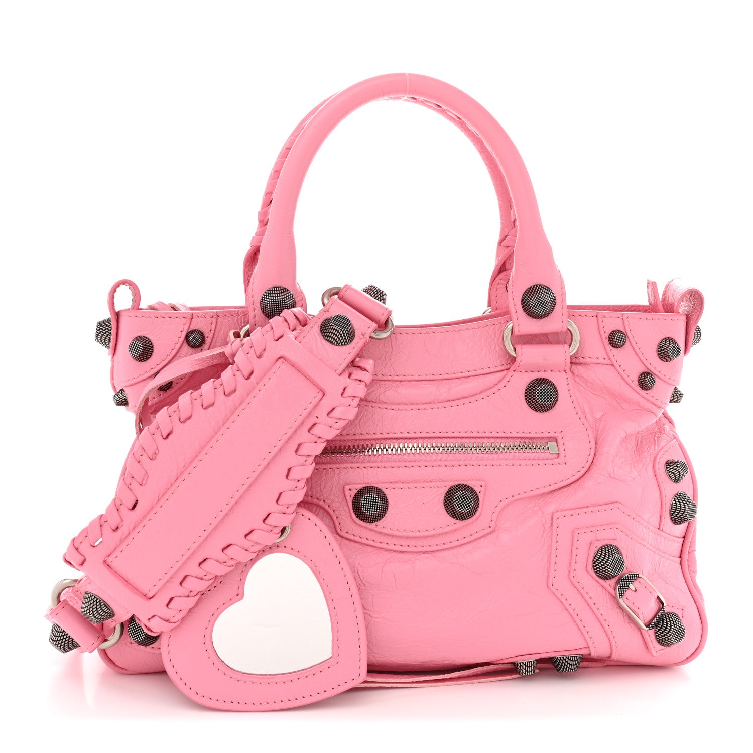 Balenciaga Agneau Arena Neo Cagole Medium Handbag Candy Pink