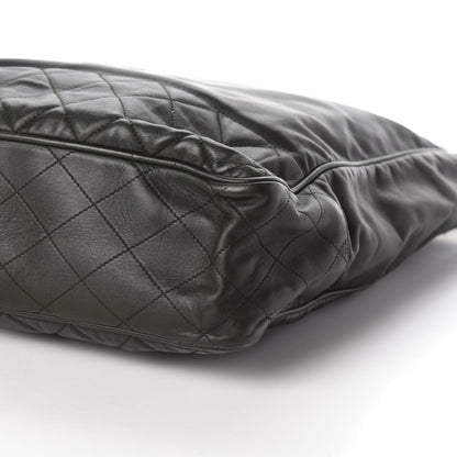 Chanel Lambskin Quilted Shopping Tote Green 10 of 10