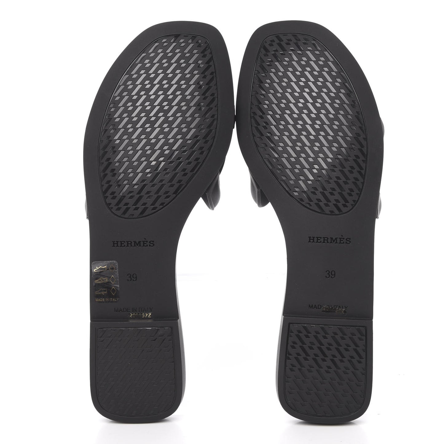 Rubber Aloha Sandals 39 Black