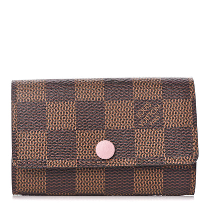 Louis Vuitton Damier Ebene Multicles 6 Key Holder Rose Ballerine 1 of 9