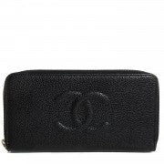 Chanel Caviar Large Timeless CC Zip Around Wallet Black 1 of 16