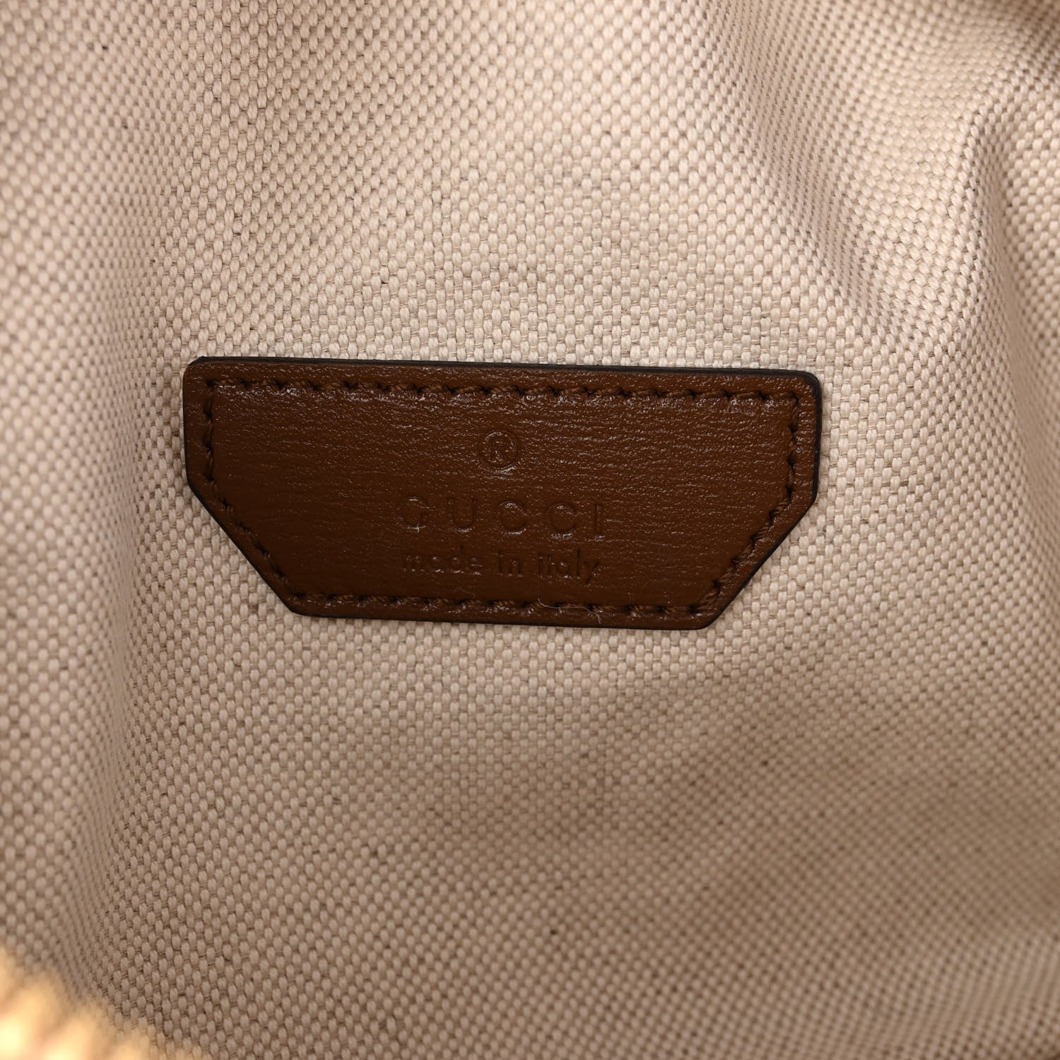 Gucci GG Supreme Monogram Textured Calfskin Retro Interlocking G Belt Bag Beige Ebony Brown Sugar 6 of 9