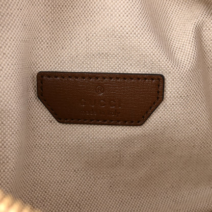Gucci GG Supreme Monogram Textured Calfskin Retro Interlocking G Belt Bag Beige Ebony Brown Sugar 6 of 9