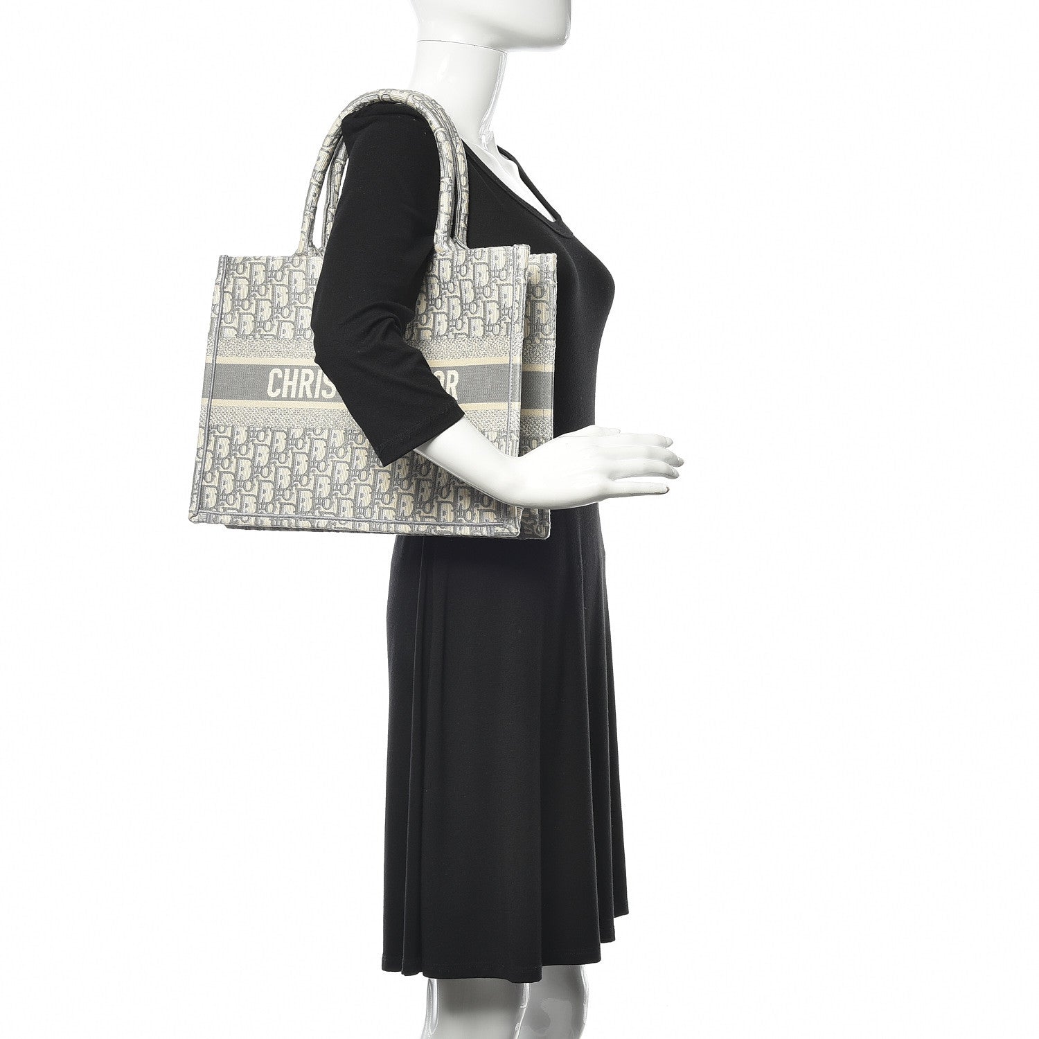 Christian Dior Oblique Medium Book Tote Grey 2 of 10