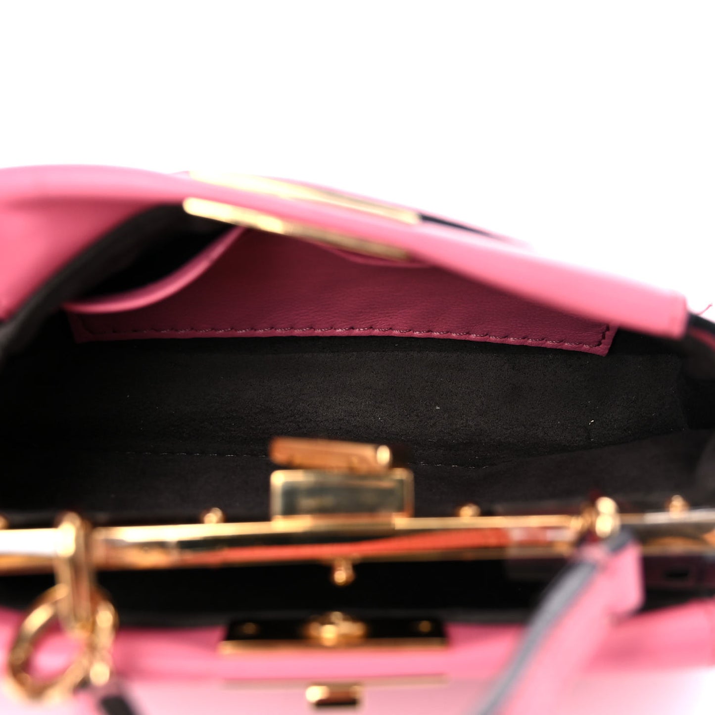 Shiny Nappa Micro Peekaboo Iconic Satchel Rosa Fluo