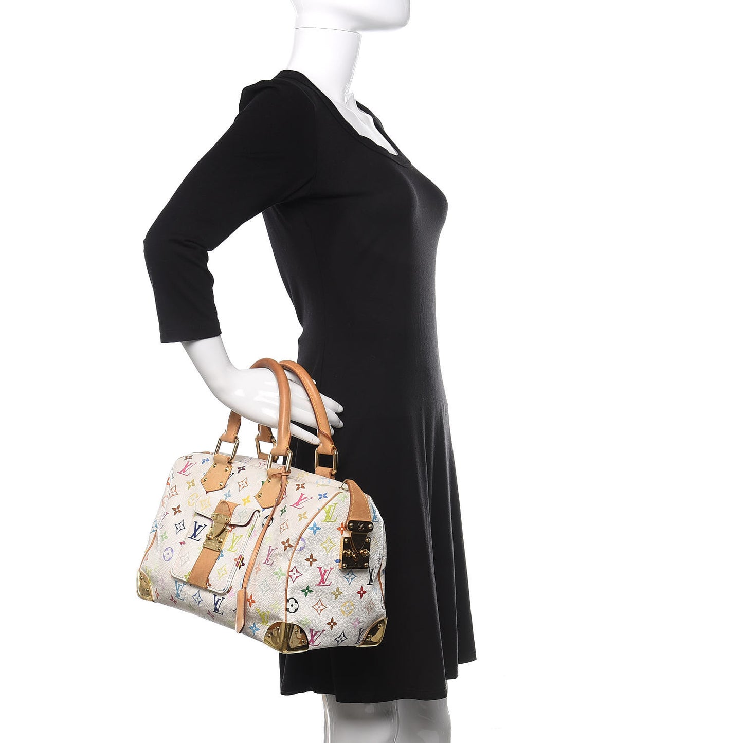 Monogram Multicolor Speedy 30 White