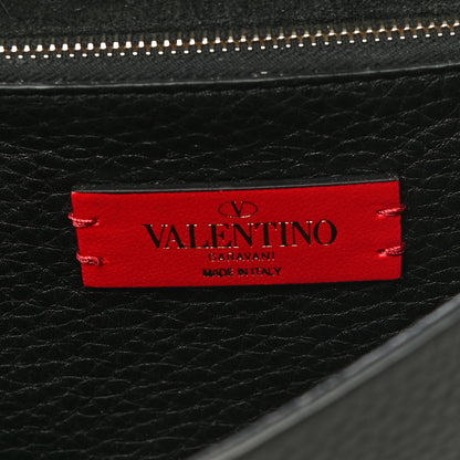 Valentino Garavani Pebbled Calfskin Rockstud Side Slip Crossbody Black 5 of 15