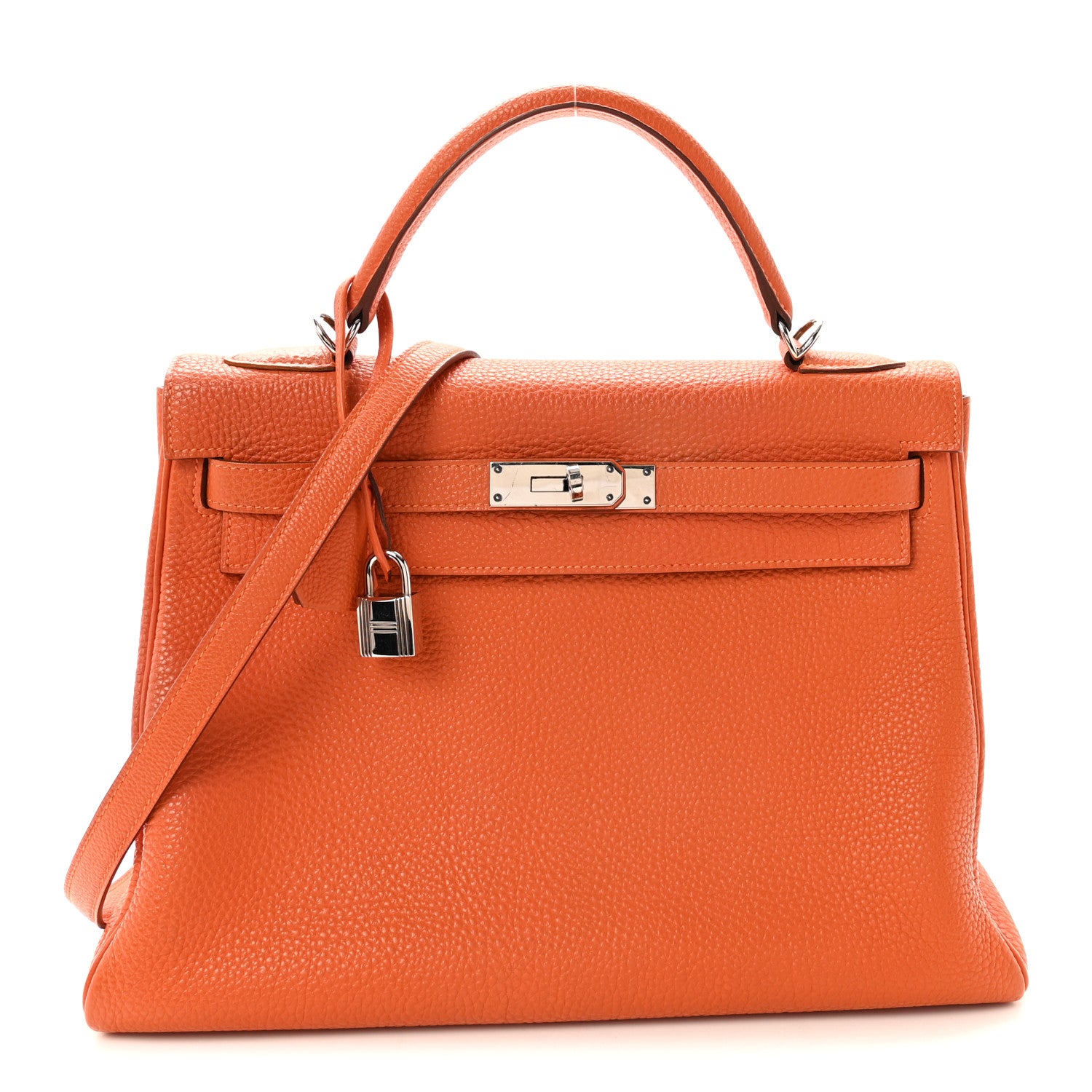 Hermes Togo Kelly Retourne 32 Orange 1 of 10