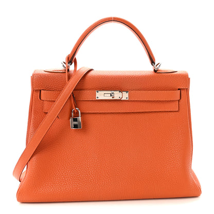 Hermes Togo Kelly Retourne 32 Orange 1 of 10