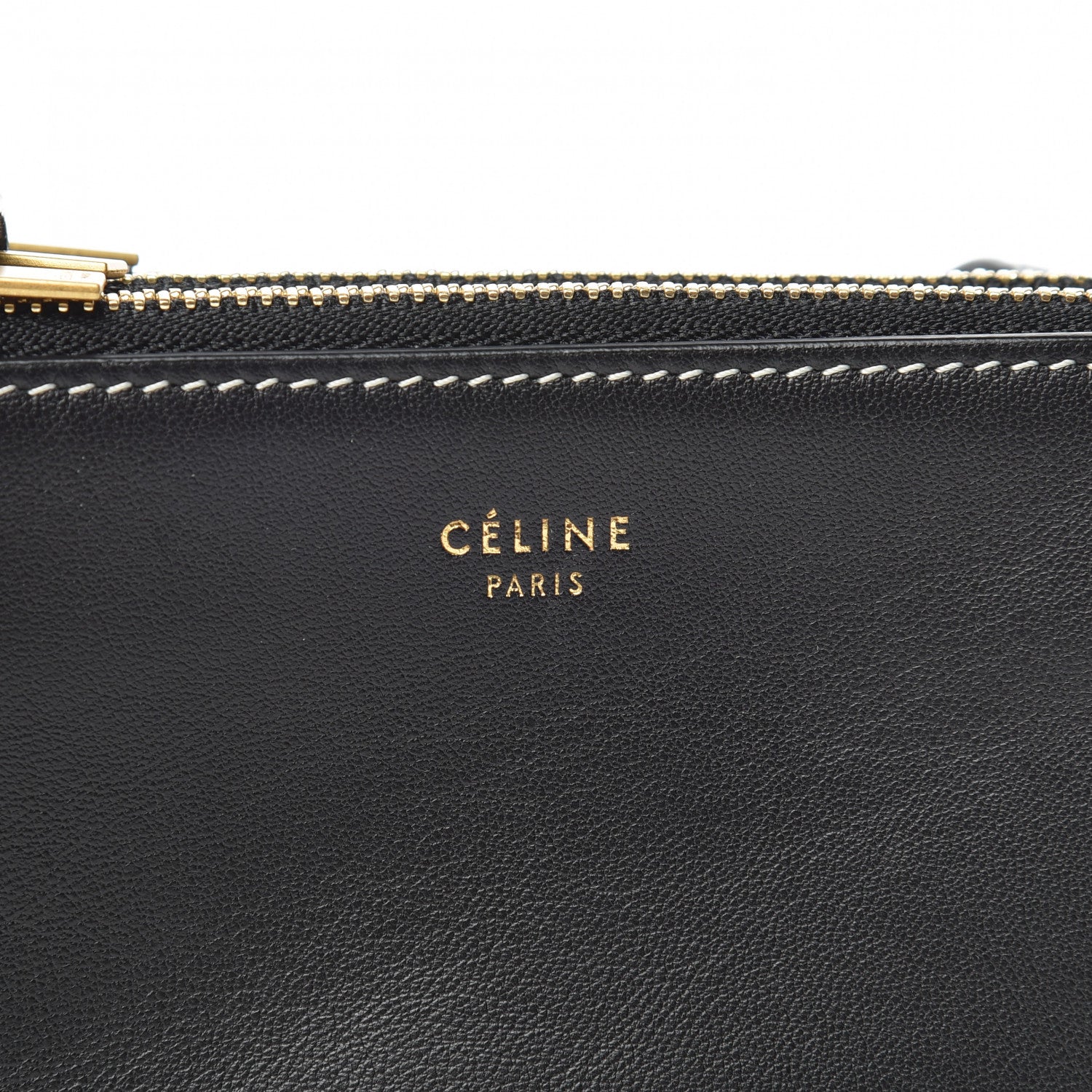 Celine Lambskin Mini Trio Crossbody Bag Black 7 of 9