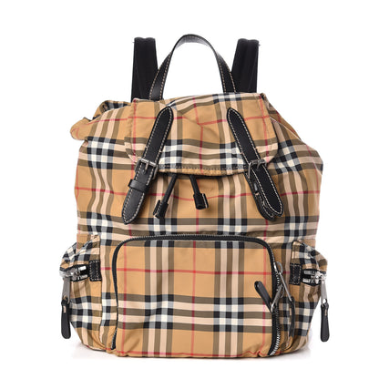 Burberry Nylon Vintage Check Medium Rucksack Backpack Antique Yellow 1 of 13
