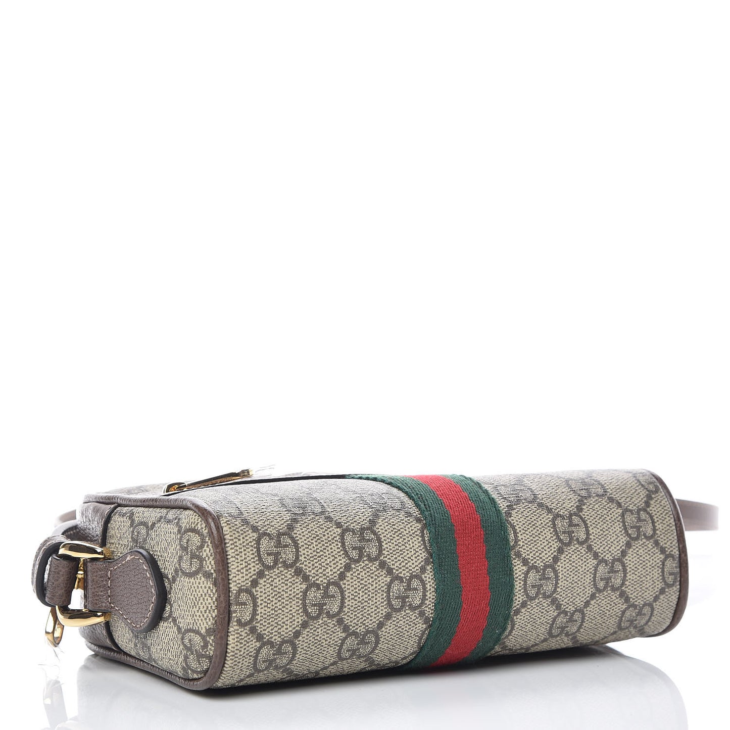 GG Supreme Monogram Web Mini Ophidia Shoulder Bag Brown