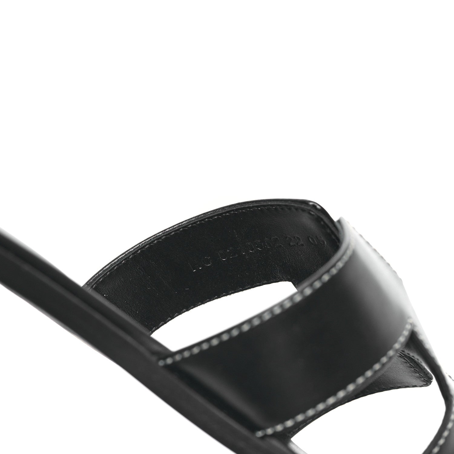 Hermes Box Calfskin Oran Sandals 40.5 Black 8 of 9