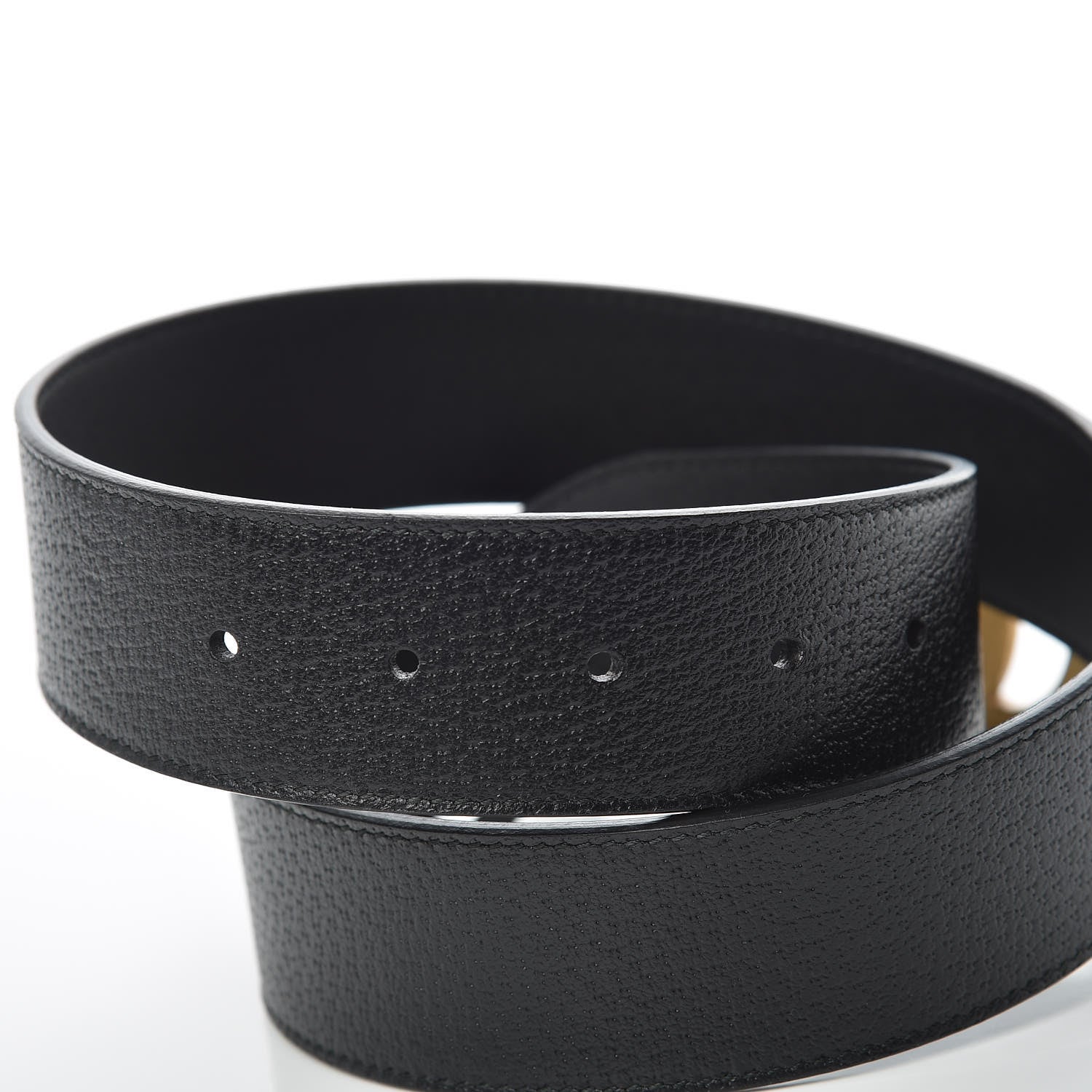 Gucci Textured Calfskin Double G 40mm Belt 75 30 Black 6 of 7