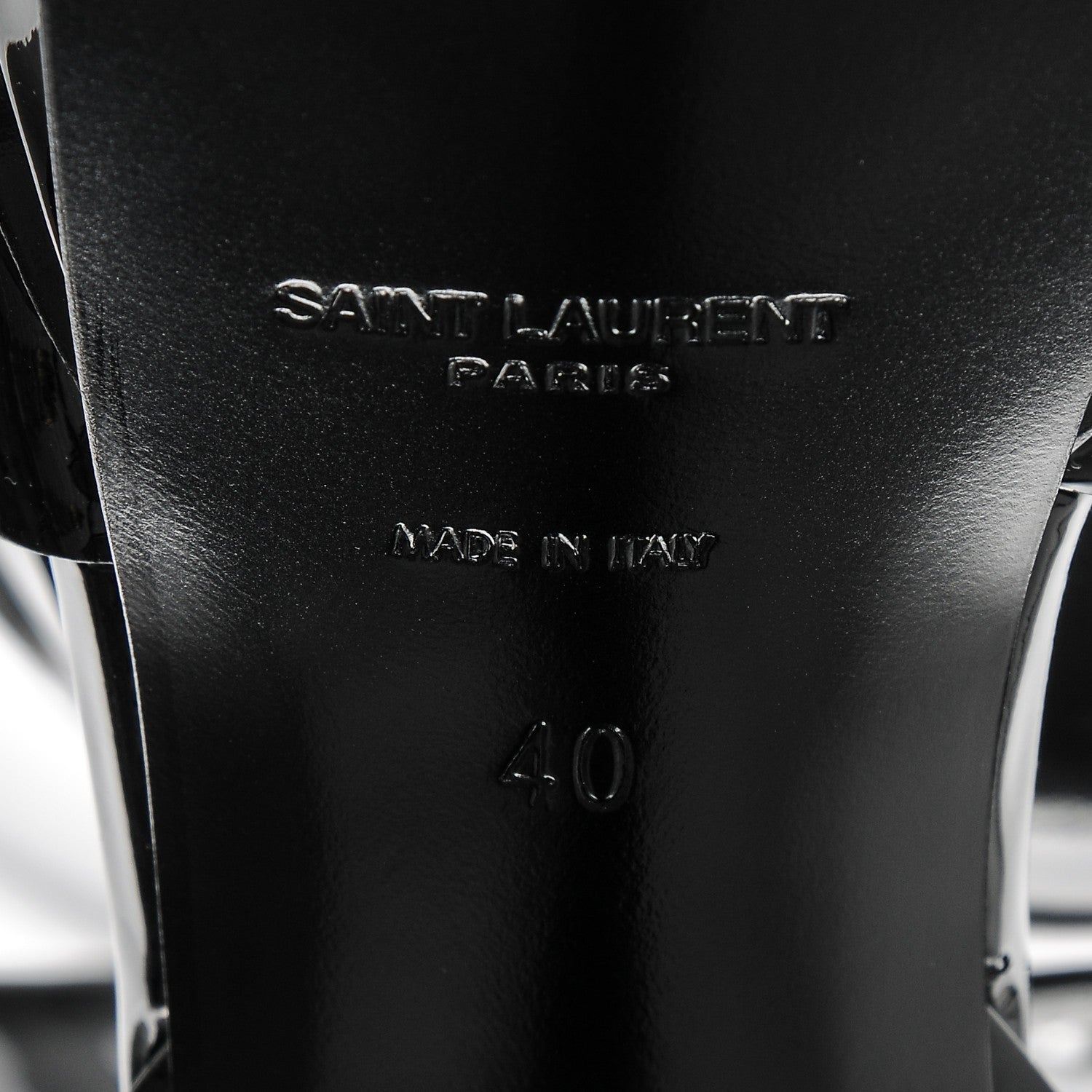 Saint Laurent Patent Tribute 105 Platform Sandals 40 Black 6 of 9