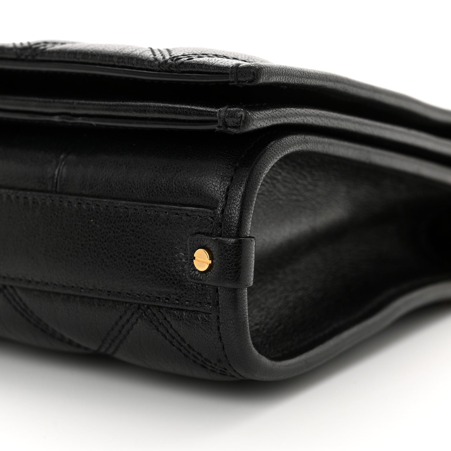 Lambskin Quilted Mini Becky Chain Bag Black