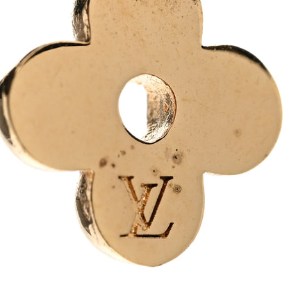Louis Vuitton Brass Blooming Earrings Gold 4 of 4