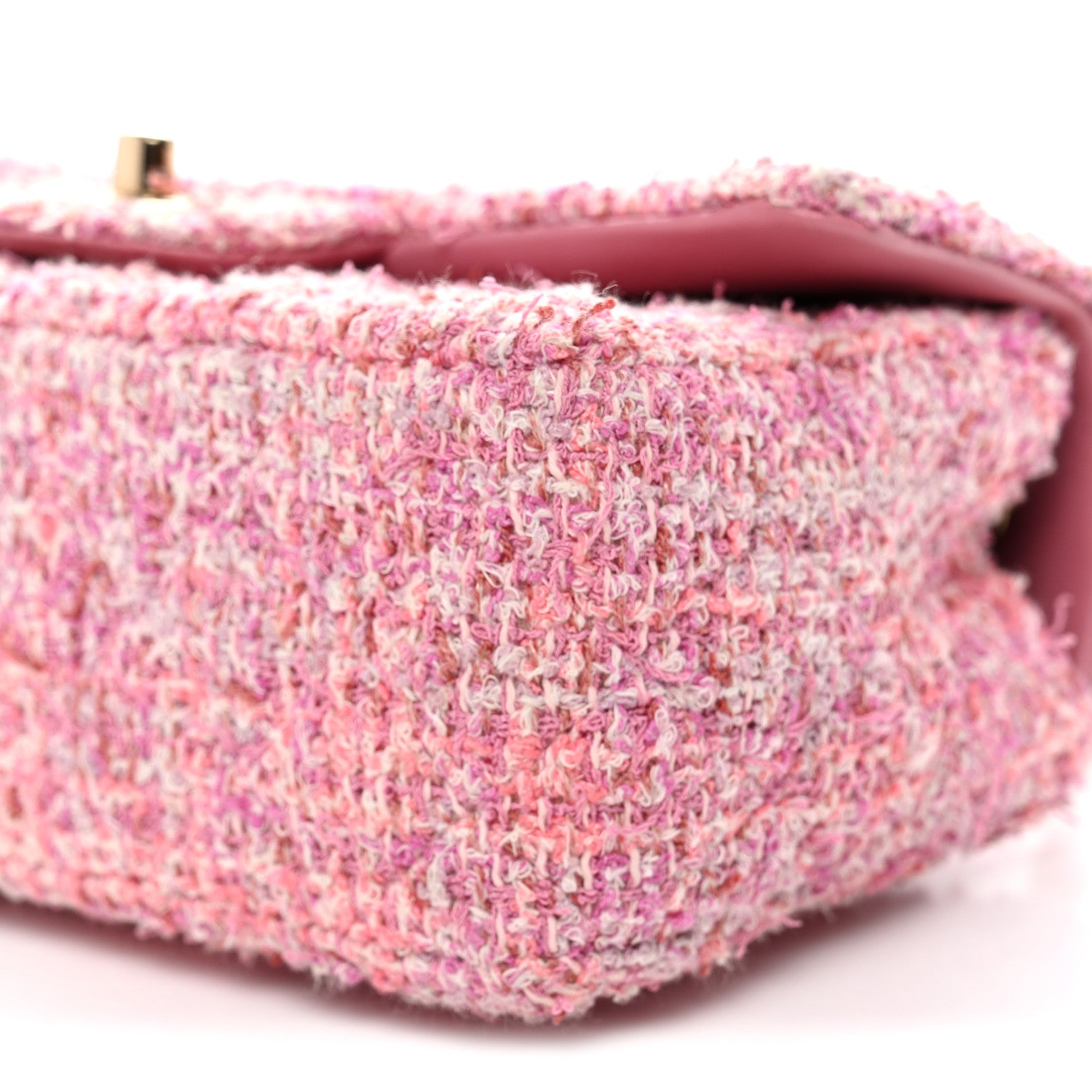 Chanel Tweed Quilted Mini Rectangular Flap Pink 10 of 10