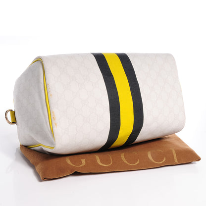 Gucci GG Plus Monogram Web Stripe Medium Joy Boston Yellow 4 of 8