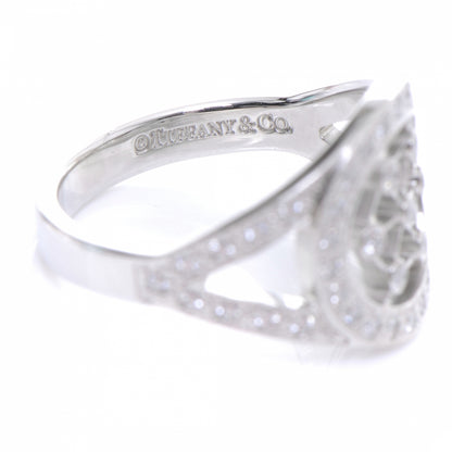 Tiffany Platinum Diamond Voile Ring 4.5 6 of 8
