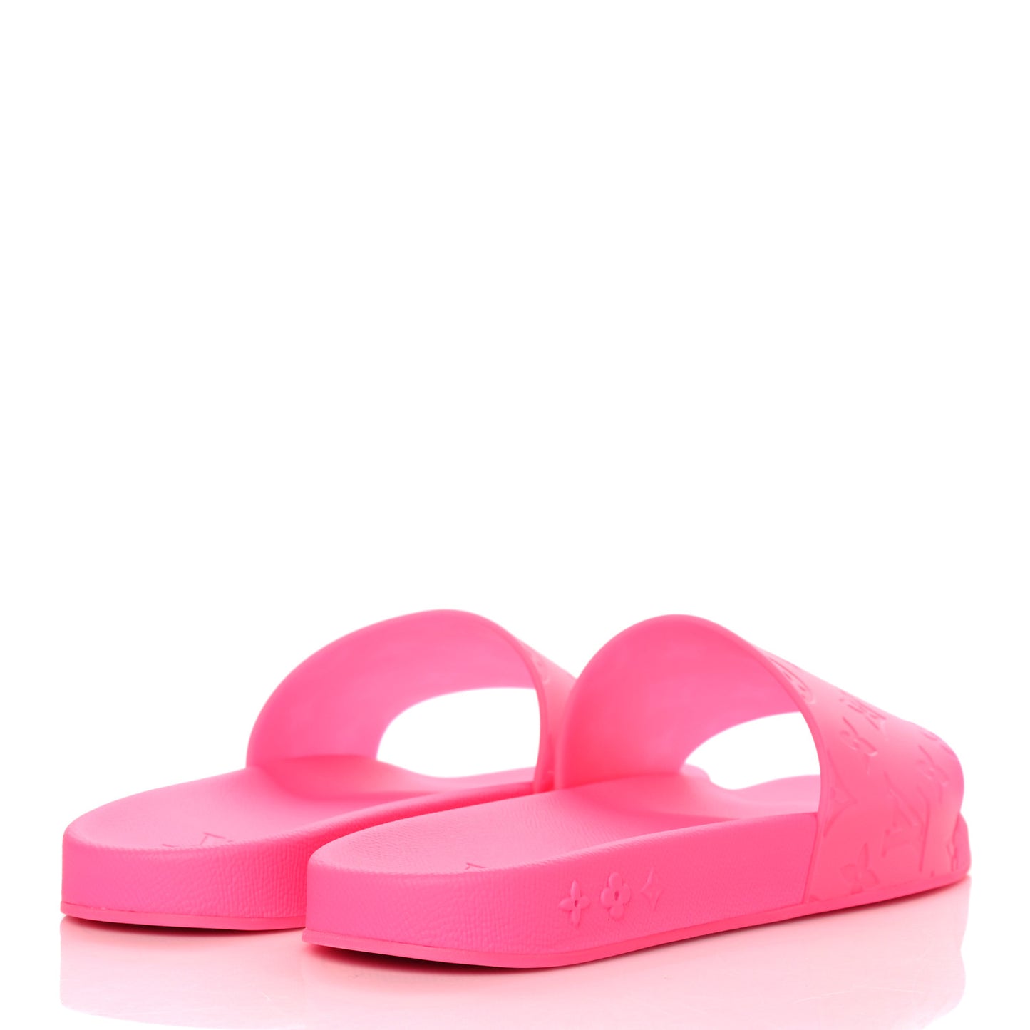 Rubber Embossed Monogram Mens Waterfront Mules 11 Pink