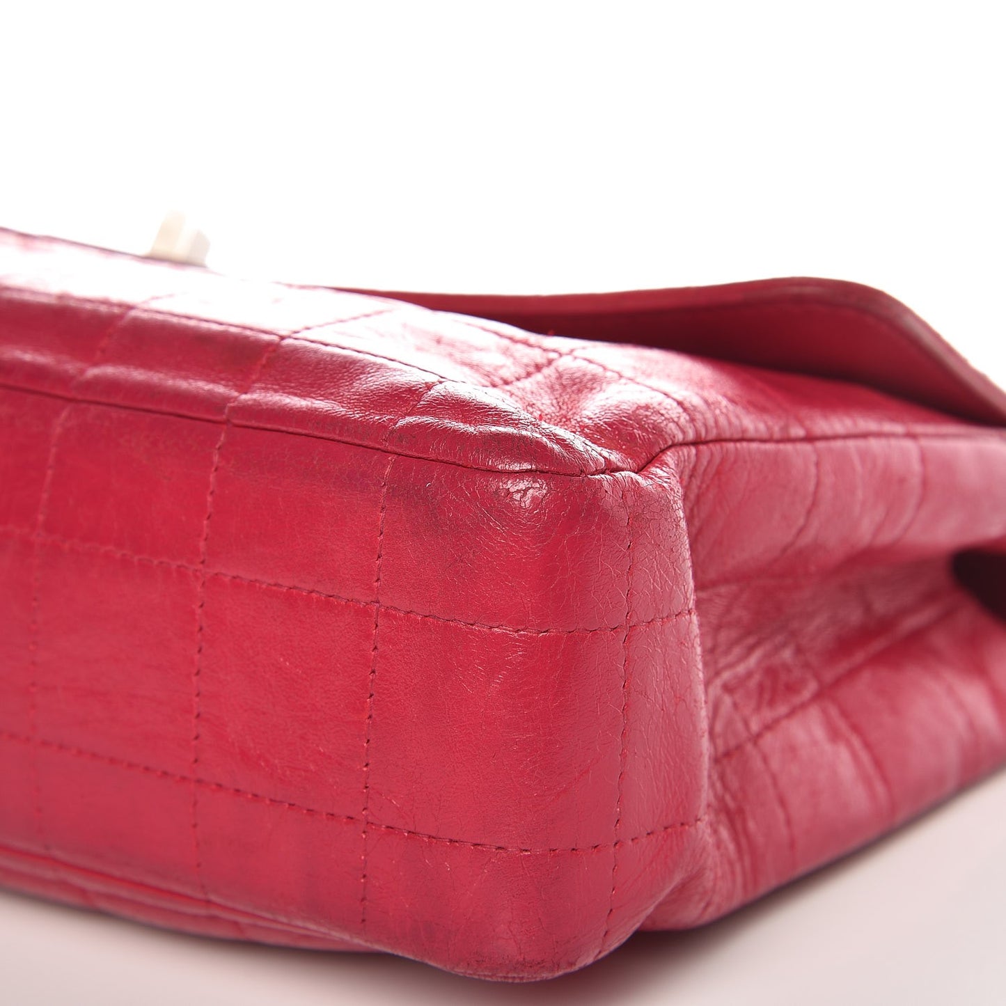 Aged Calfskin Chocolate Bar Reissue Mademoiselle Flap Pink