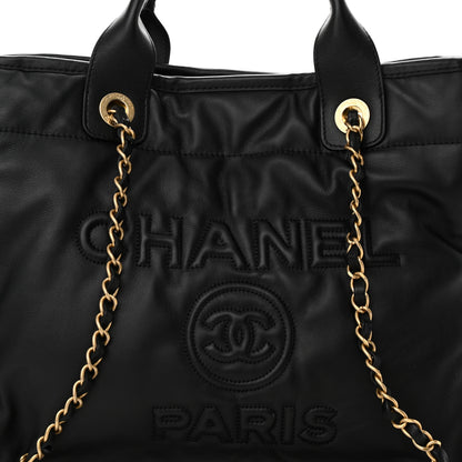 Chanel Calfskin Small Deauville Tote Black 9 of 14