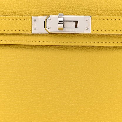 Hermes Chevre Mysore Verso Mini Kelly Sellier 20 Jaune De Naples Nata 8 of 11