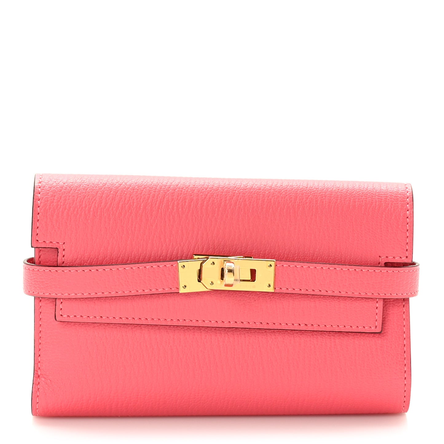 Chevre Mysore Medium Kelly Wallet Rose Lipstick