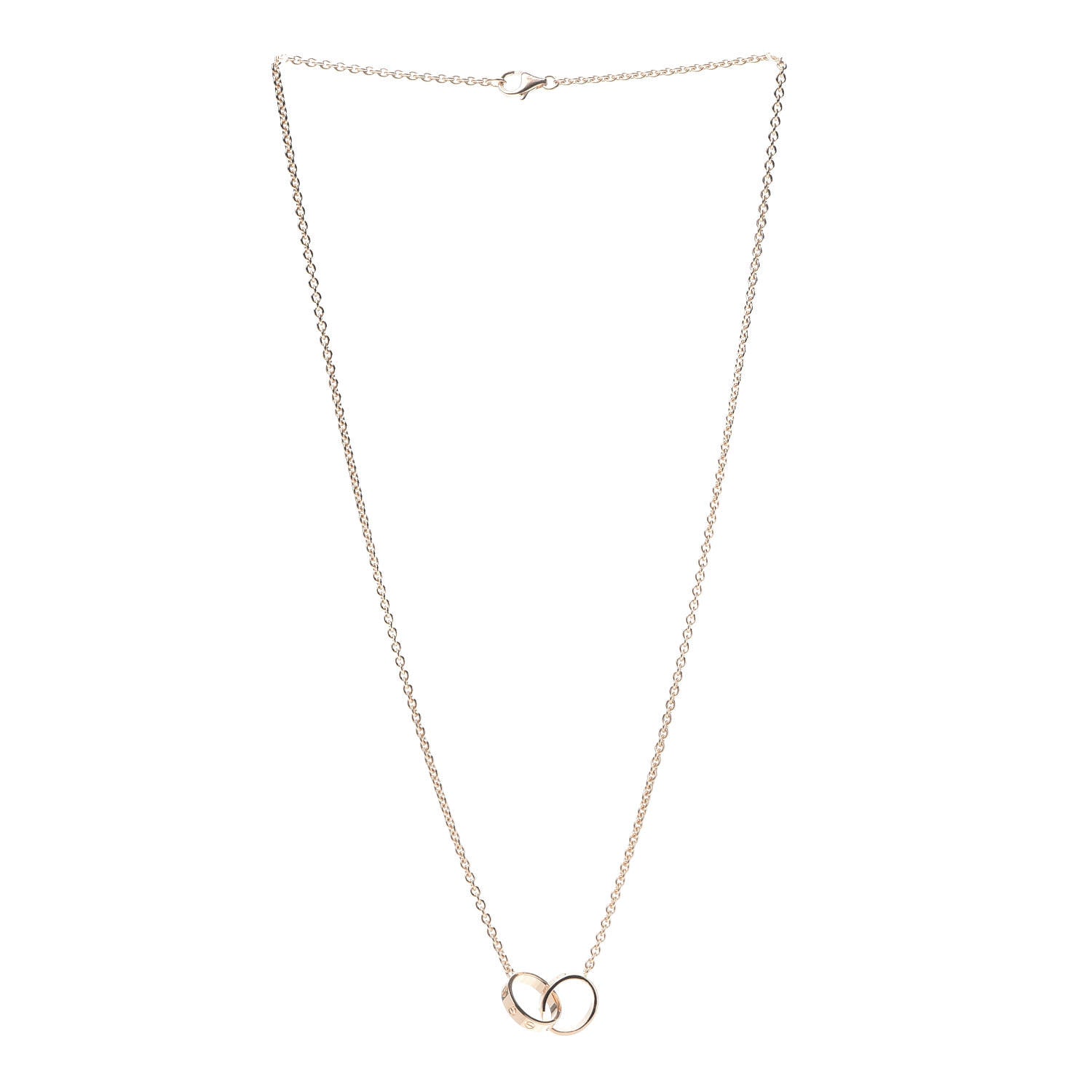 Cartier 18K Pink Gold Interlocking LOVE Necklace 3 of 7