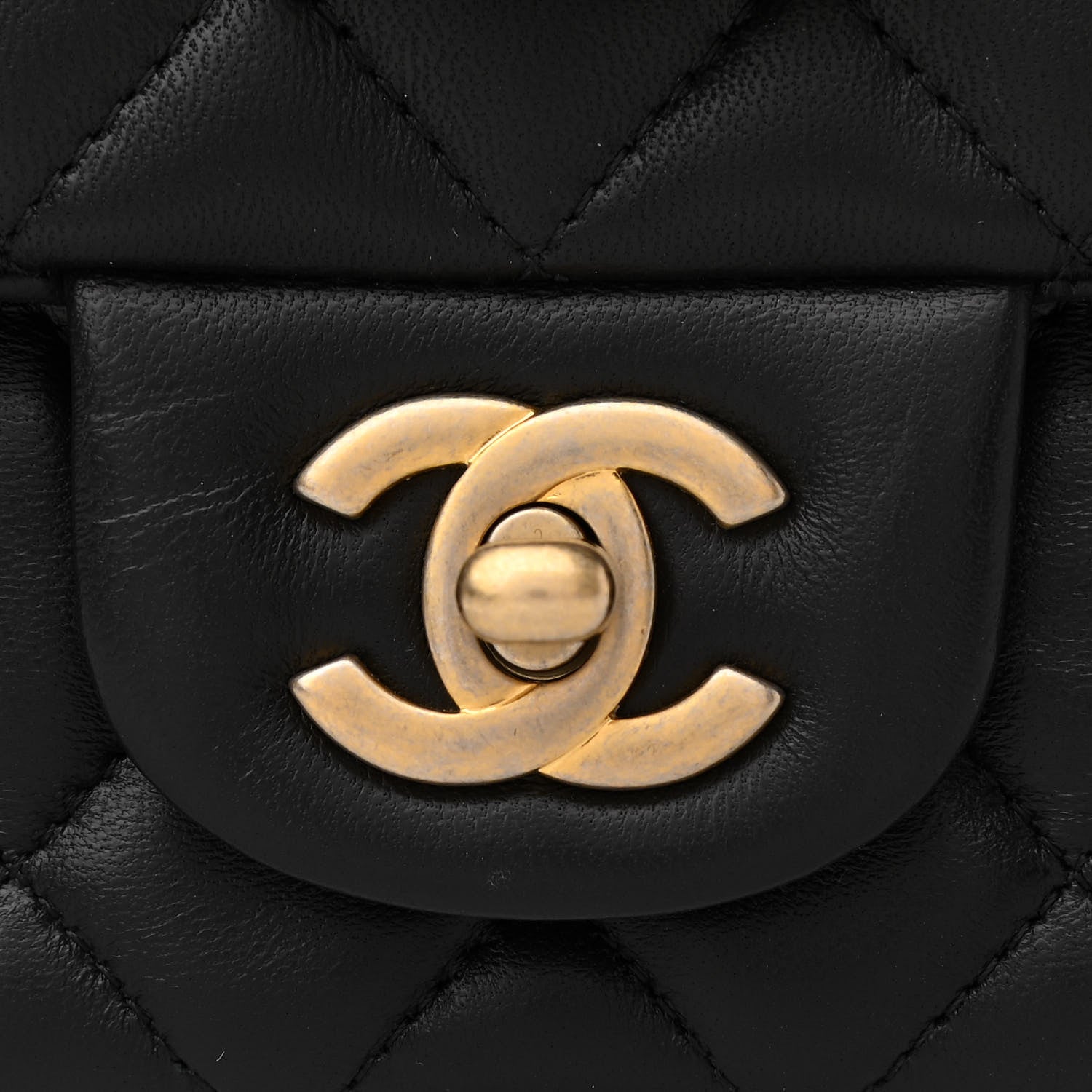 Chanel Lambskin Quilted Mini Rectangular Flap Black 10 of 11